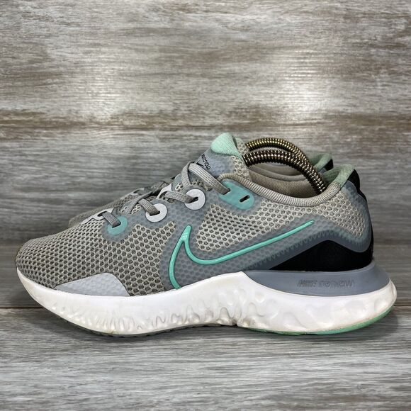 Nike Womens Renew Run Sky Gray Hyper Turquoise CK6360-007 Running Shoes Size 7.5 - Picture 1 of 13